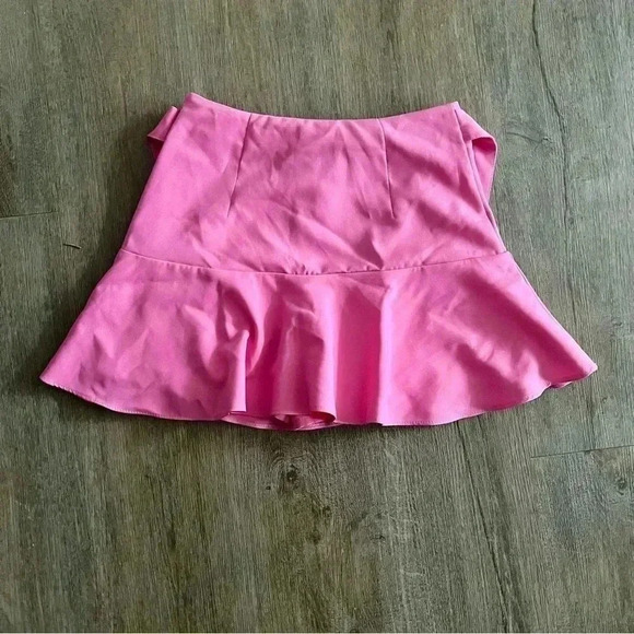 Zara Bow Trim Flare Skort - Barbie Pink - Size S - Picture 5 of 8